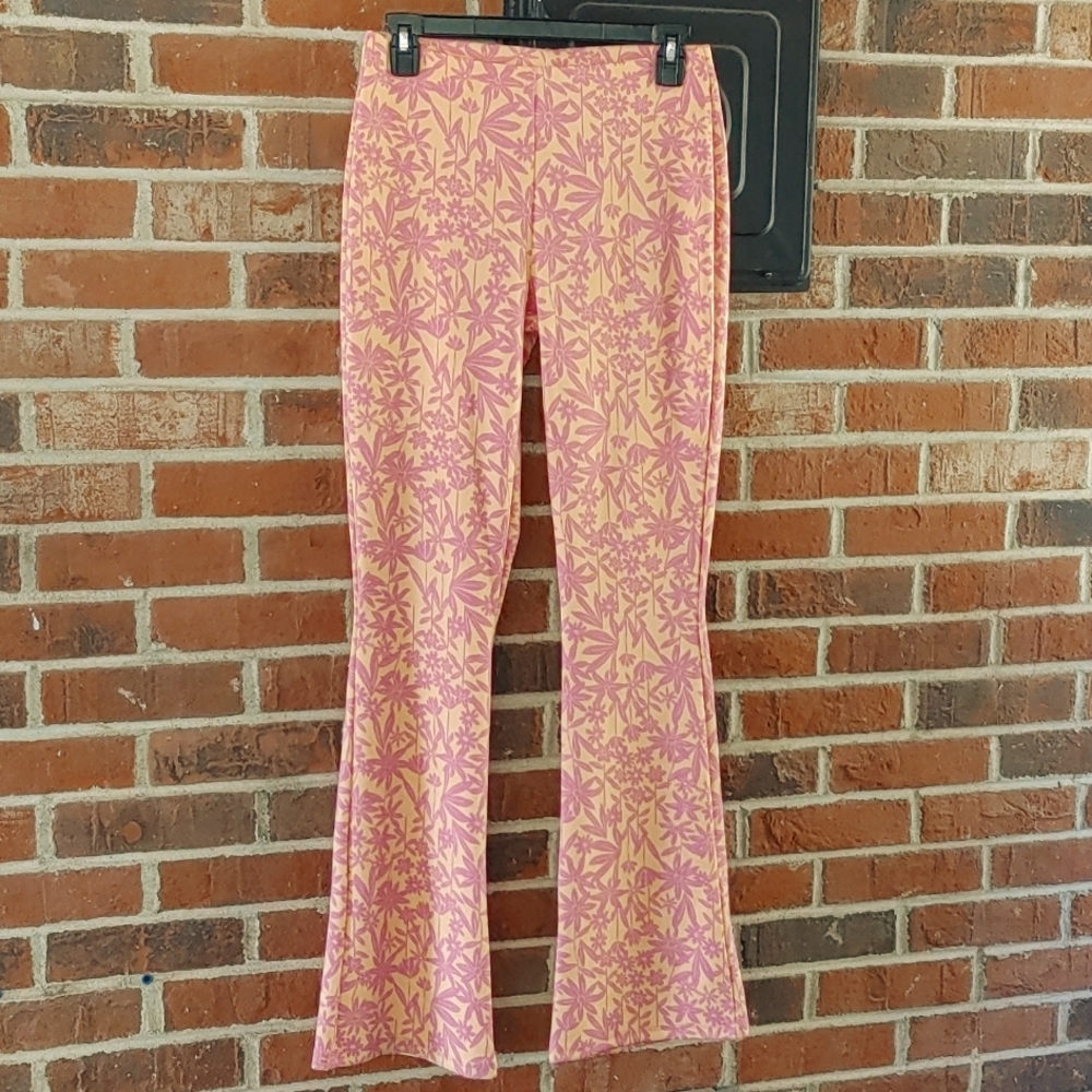 Zara Pull On Flare Leg Pants Size M (1571)